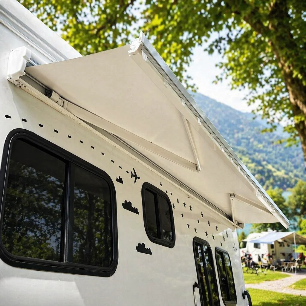 AWNLUX W5500 Full Cassette Caravan Awning Waterproof Retractable Motorhome Awning For Camper Van RV Outdoor Camping