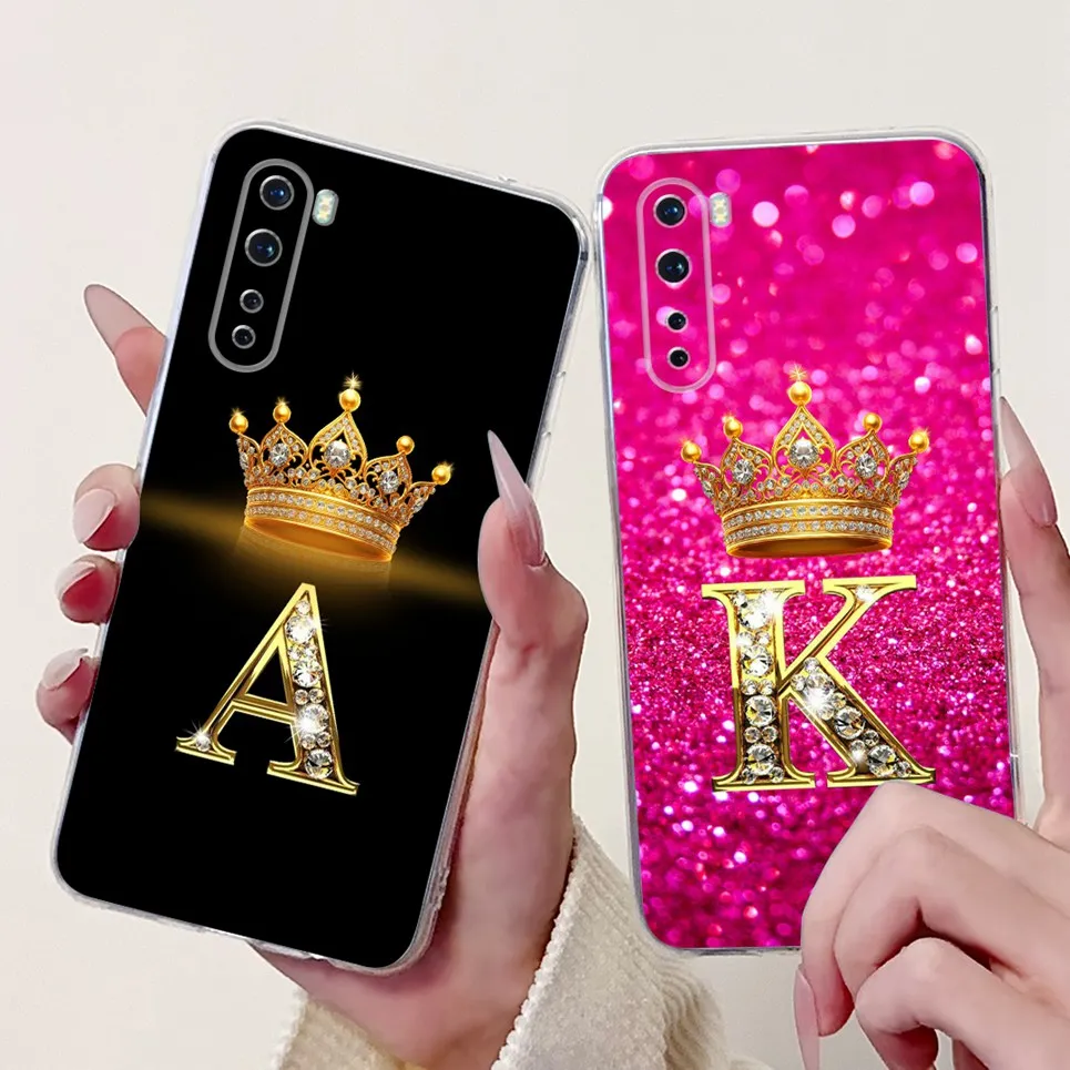 Case For Oneplus Nord AC2001 Luxury Crown Letters Painting Cover Soft Silicone Clear Cases For One Plus Nord 3 CPH2491 Bumper