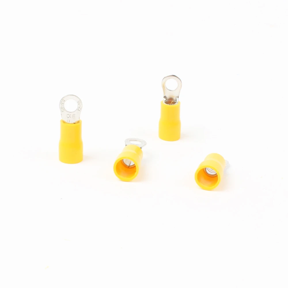 RV5.5-4 Yellow Ring insulated terminal 100PCS/Pack cable Crimp Terminal suit 4-6mm2 Cable Wire Connector RV5-4 RV