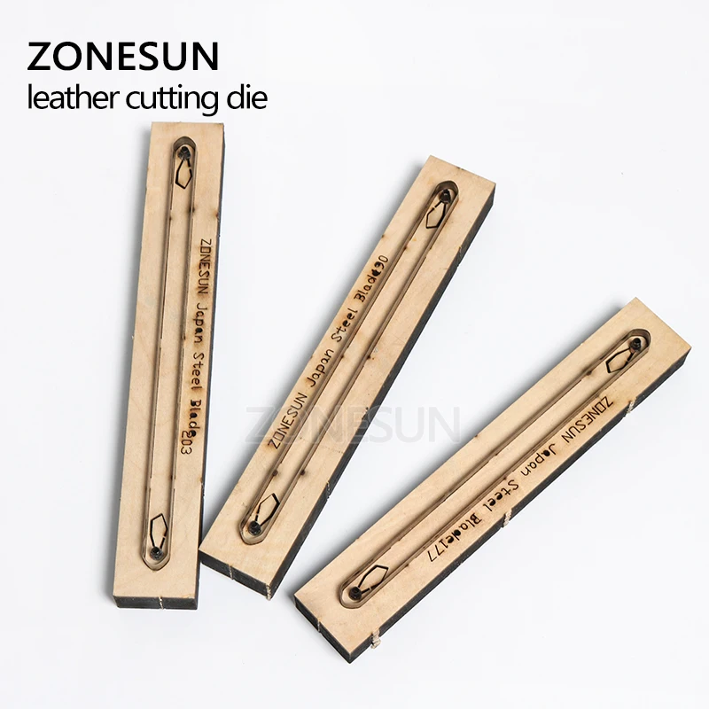 ZONESUN Bracelet Leather Japan Steel Blade DIY leather craft die cutting knife mould wooden die hand punch tool