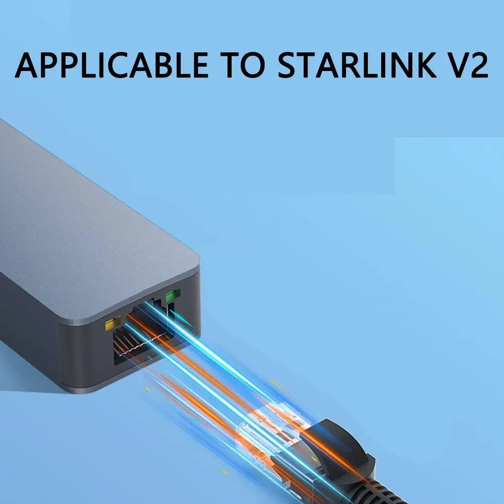 For Starlink V2 Conversion Box For Starlink 2nd Generation Router To RJ45 Female Socket Data Transmission Speed 670Mbits/second