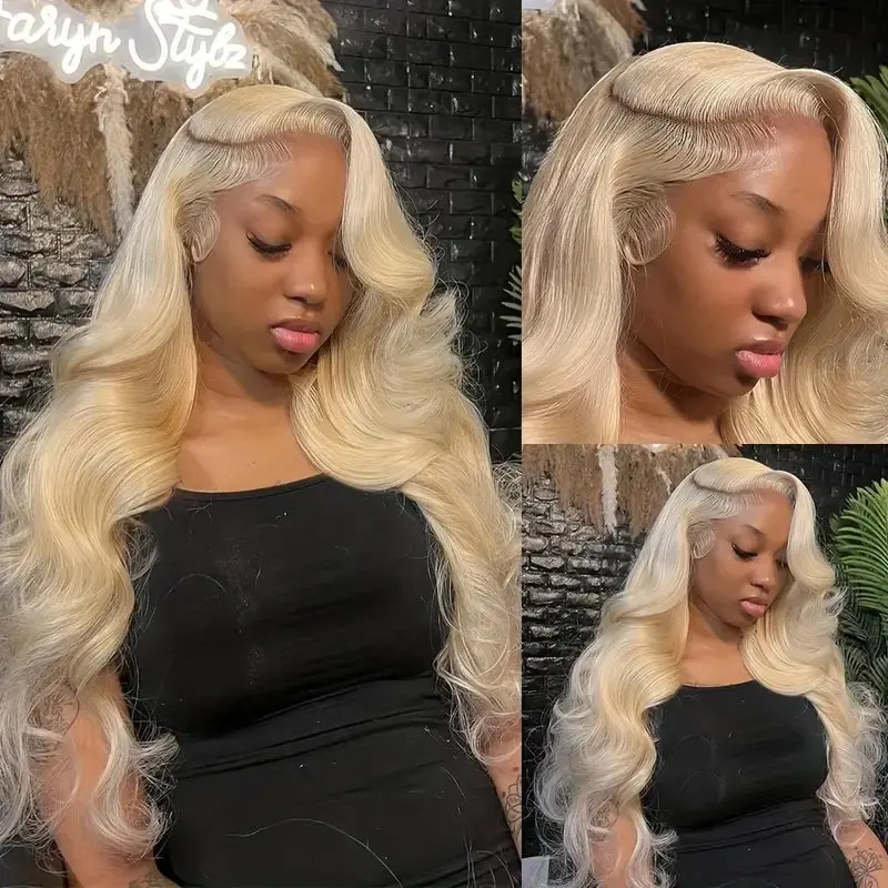 613 Blonde Body Wave 13x6 Frontal Water Wave 13x4 HD Lace Wigs Blonde 18 38 Inch Human Hair Colored Preplucked For Women 150%