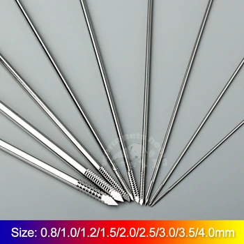 Kirschner 와이어 핀 스레드 헤드, 317 의료용 스테인레스 스틸, 수의학 수술 기구, 길이 250mm, 10 개