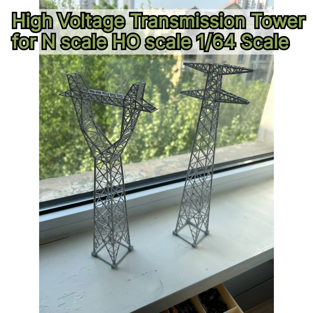 Model Railway Layout High Voltage Transmission Tower custom for N scale HO scale 1/64 Scale Train Diorama Scenery Accessory