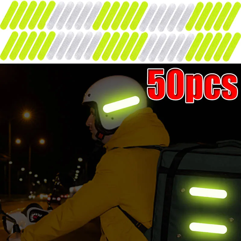 Motorcycle Reflective Stickers Tape Safety Reflection Strips High Visibility Retro Reflector Warning Signs Auto Accessories