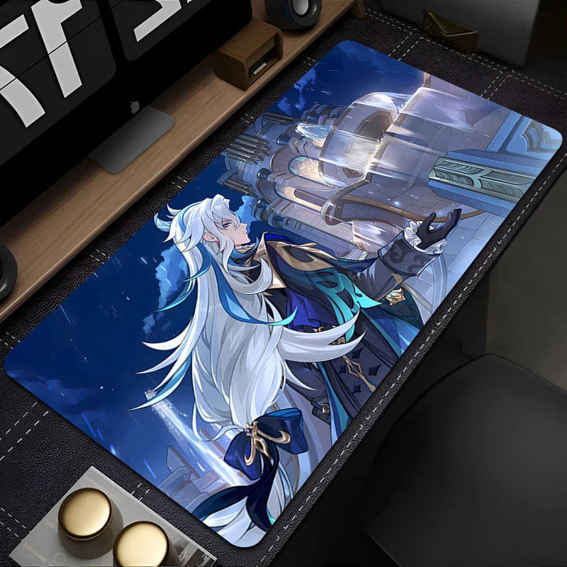 

Neuvillette Genshin Impact Mousepad Laptop Anime Dragon Mouse Pad XL Desktop Protector Mat PC Gamer Cabinet Keyboard Rug 900x400