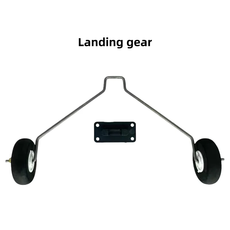 Fixed-wing aircraft model accessories, including sponge wheel bracket and landing gear mounting parts