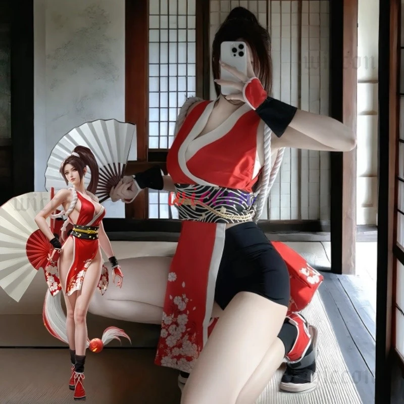 Disfraz de Streetfighter Mai Shiranui, disfraz de mujer, ropa, trajes de juego de rol, traje de fiesta de Carnaval de Halloween de fantasía