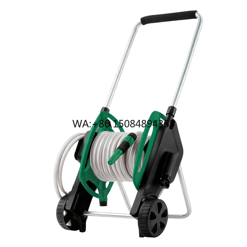 Heavy Duty Metal Portable High Pressure Retractable Wall Mount Garden Hose Reel Set Household Use