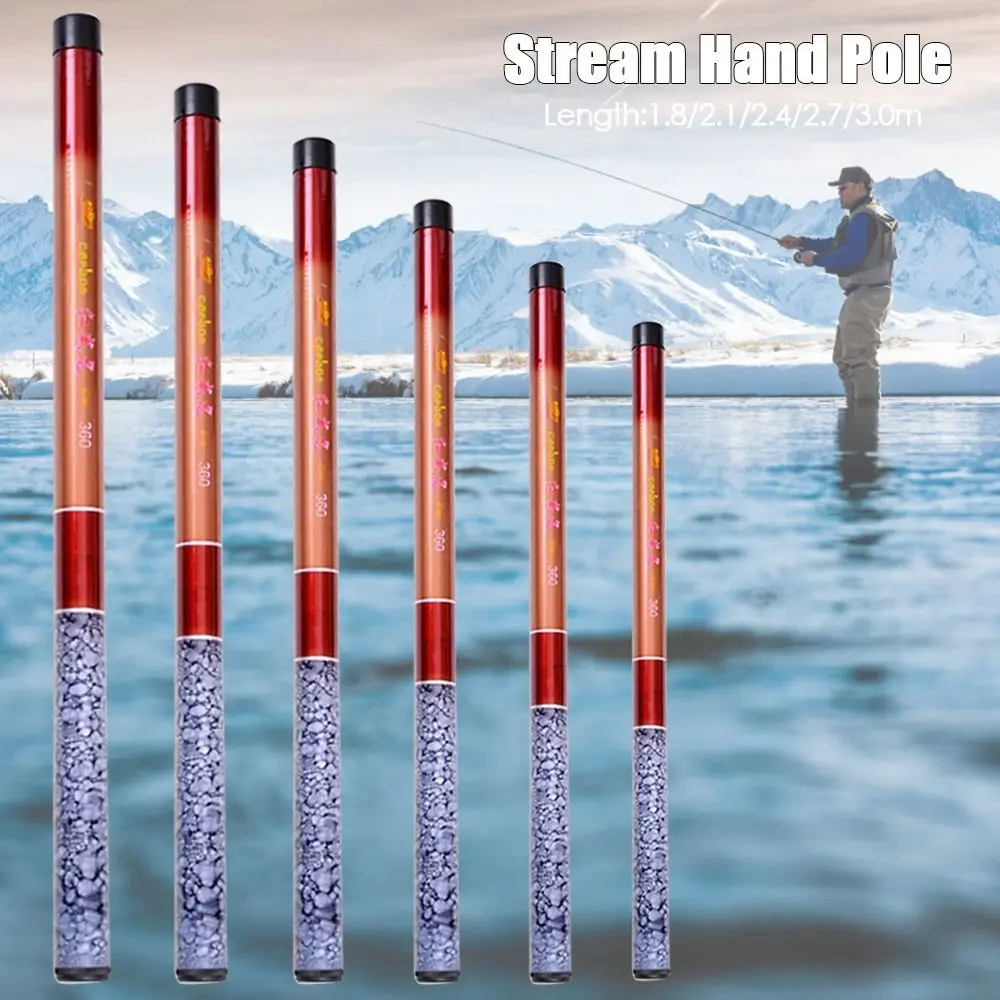 1.8M/2.1M/2.4M/2.7M/3.0M Ultralight Telescopic Fishing Rod Travel Stream Lake Hand Pole Carp Feeder Portable Fishing Rods Tackle