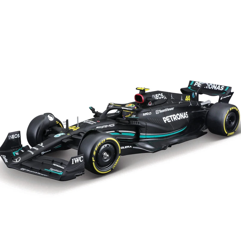 Bburago 1:24 W14 Mercedes-AMG F1 Team 2023 Large Size Special Edition #44 Hamilton Alloy Car Model Formula Racing Diecast Toy