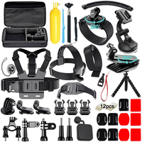 Action Camera Accessories Set For Gopro Hero 13 11 10 For Xiaomi Yi Insta360 X5 X4 Case Kit Strap Mount Selfie Stick Motorcycle