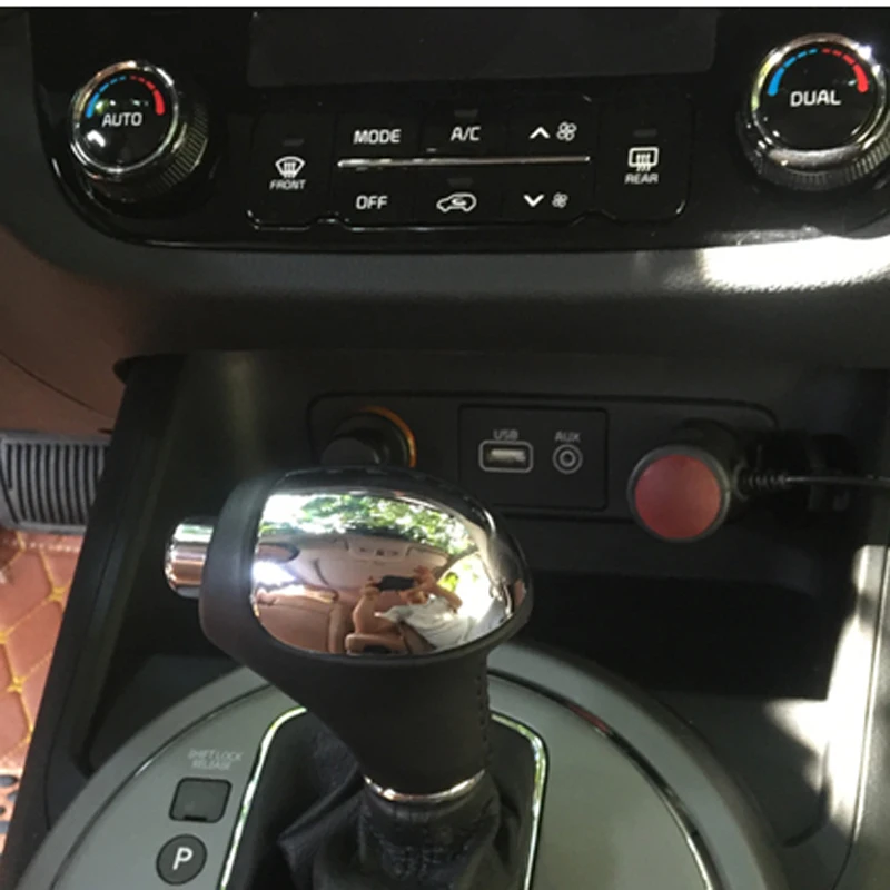 For Kia Sorento 2016 Accessories Car Gear Shift Handle Knob Frame Decor Sticker Cover ABS Chrome 2011 2012 2013 2014 2015