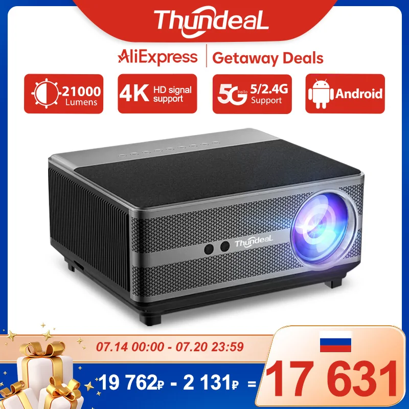 

Проектор ThundeaL Full HD 1080P TD98W для 2K 4K Video Audio WiFi Android Домашний кинотеатр TD98 Проектор кинотеатра PK DLP Beamer