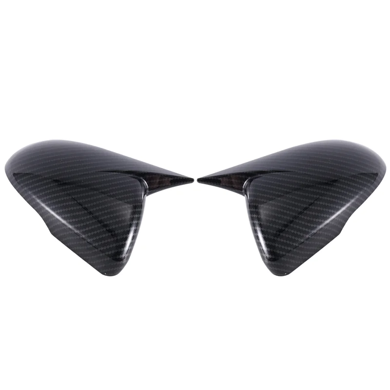 

ABTC-1Pair Rear View Mirror Cover Housing Ox Horn Trim Caps For Kia Optima K5 2016-2019 Side Door Mirror Shell Sticker