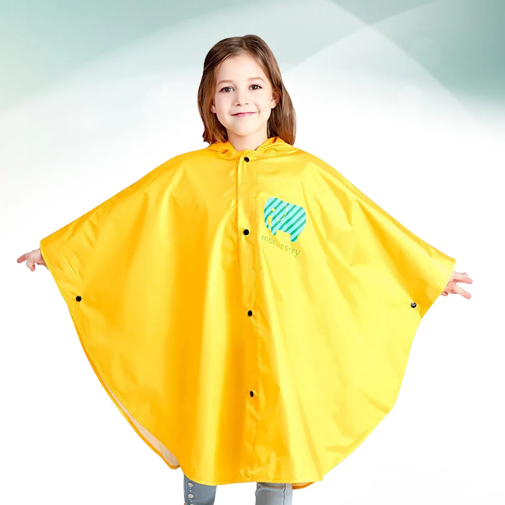 

Raincoat With Backpack Space Waterproof Portable Rain Poncho For School Outdoor Elastic Sleeves Bright Reusable Light