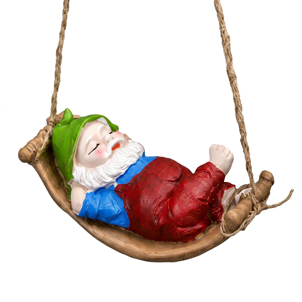 Weatherproof Santa Gnome Figurine Hand Painted for Garden Patio Yard Lawn Christmas Holiday Decoration Durable Resin Ornament