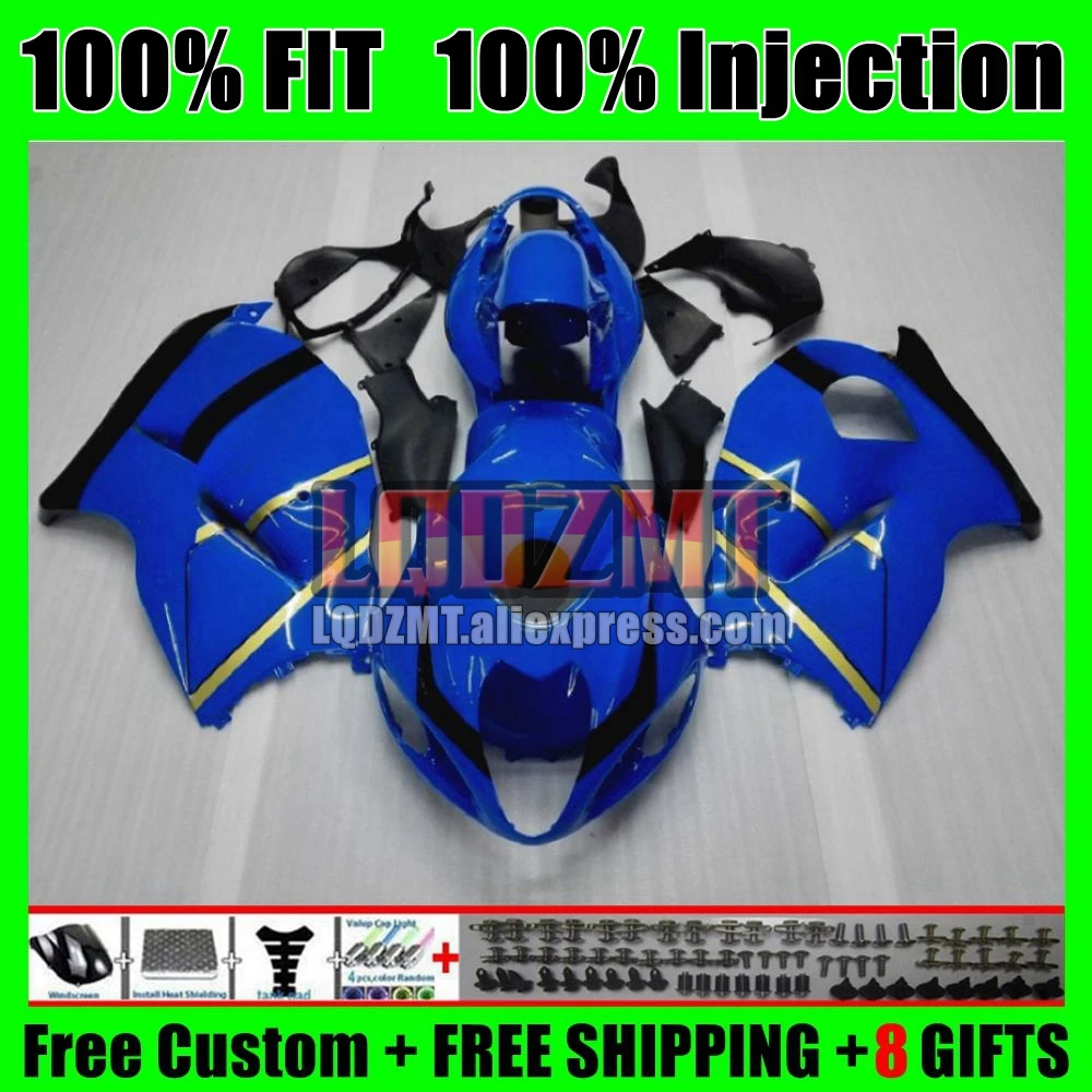 Fairing For SUZUKI Hayabusa GSXR RIZLA blue 1300 GSXR1300 96 1997 1998 1999 2000 2001 27No.35 GSXR-1300 02 03 04 05 06 07 Kit