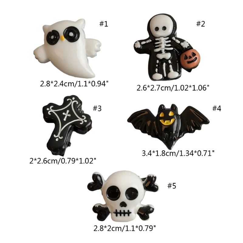 Harajuku Skull Wing Hair Pin Teens Halloween Ponytail Hair Clip