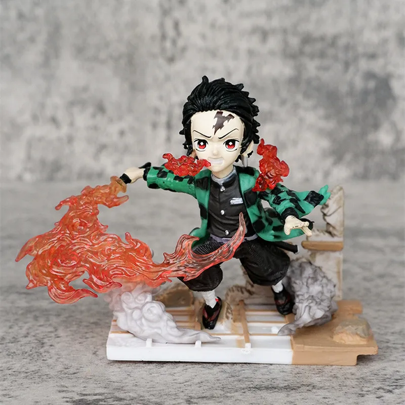 8cm q Anime Figur Kamado Nezuko Tanjirou PVC Action figur Nezuko Anime Dämonen töter Figur Spielzeug Ornamente Statuen Desktop