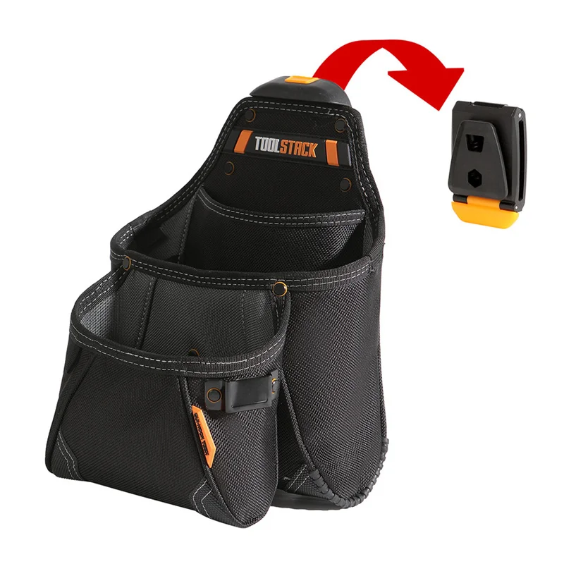 

TOOLSTACK Поясная сумка для инструментов плотника, водонепроницаемая, из оксфордской ткани, с быстрым креплением, органайзер для хранения инструментов, сумка для инструментов для мастера