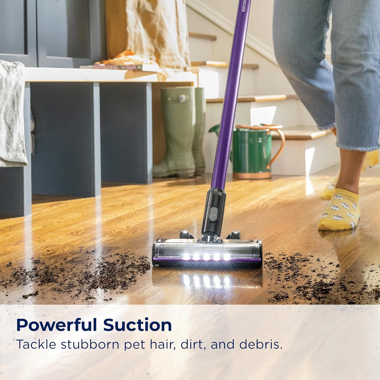 Lightweight Cordless Vacuum w/ Removable Battery, 40-min runtime, Deep-Cleaning Furbrush & Tangle-Free Brush Roll, Dusting