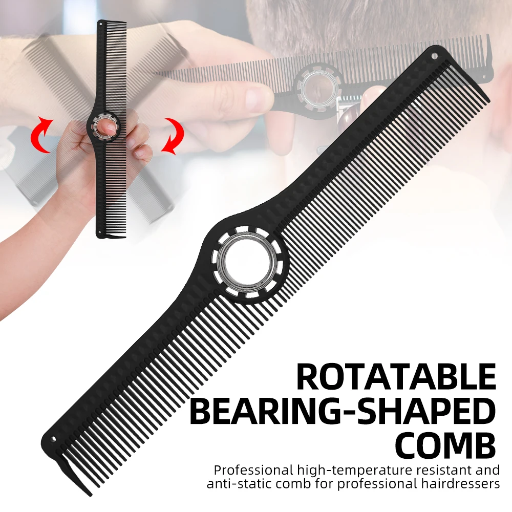 Rotating Hair Comb 360 Degree Swivel Double Sided Detangling Comb Antistatic Heat Resistant for Salon Barber Styling
