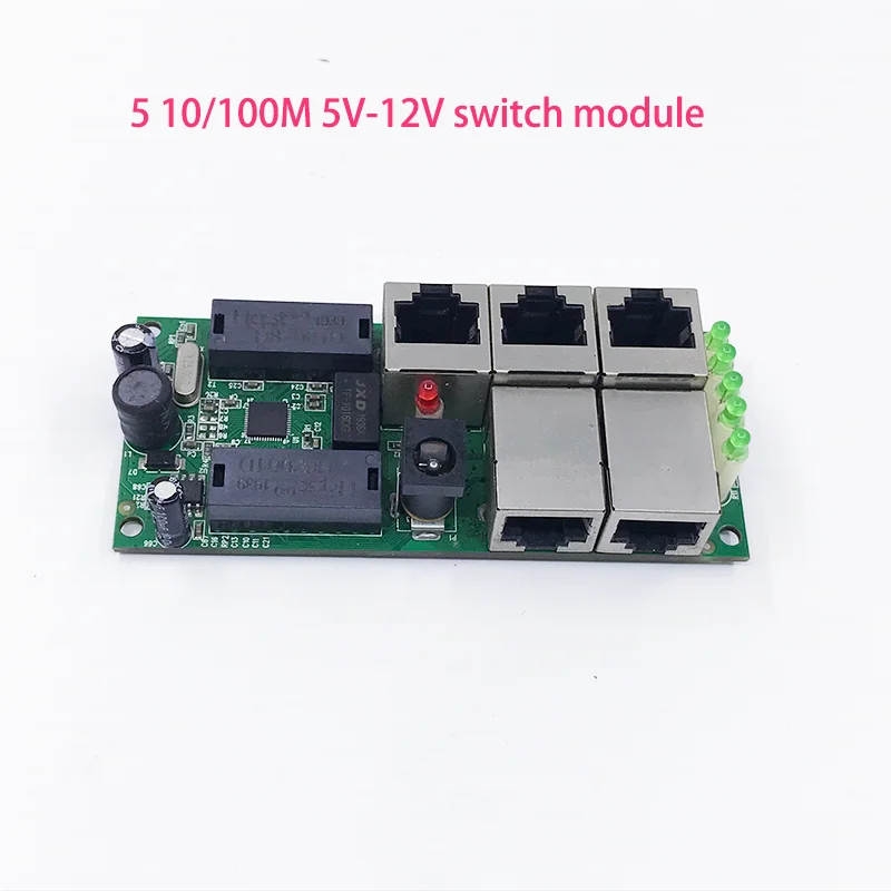 

10/100mbps ethernet switch circuit board for module 10/100mbps 5port switch PCBA board OEM Motherboard ethernet switch 5 RJ45