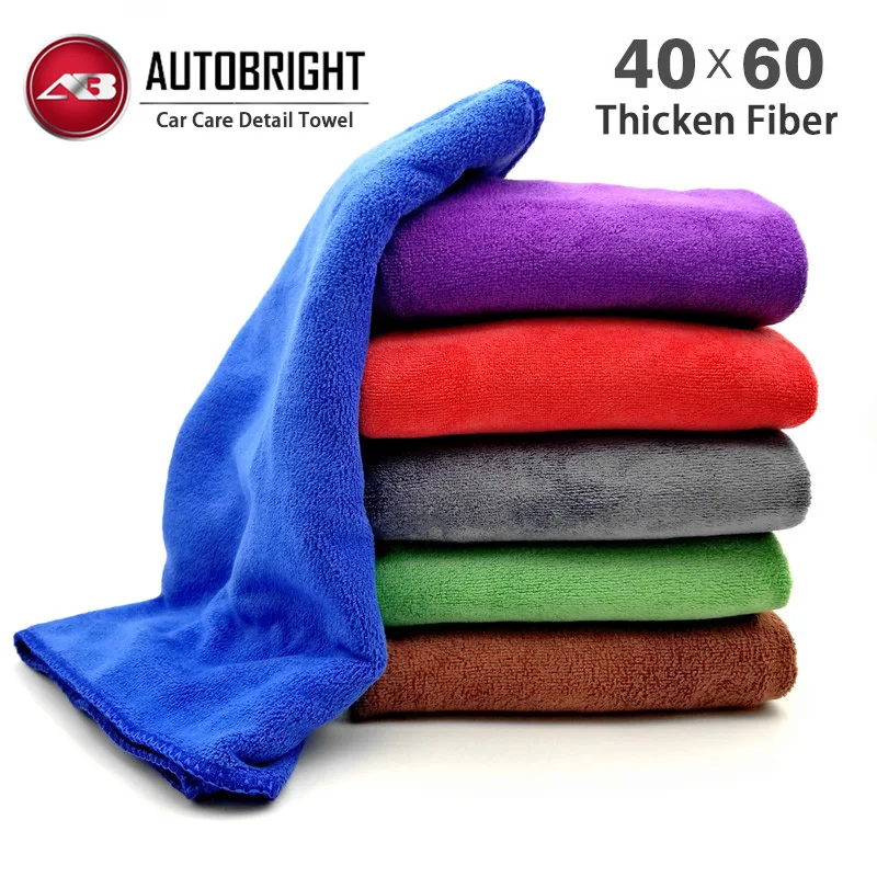 

AUTOBRIGHT Microfiber 1/3/5pcs 40*60cm Towel Car Wash Cloth Cleaning Detailing Auto Car care Drying Polishing Kitchen Towel