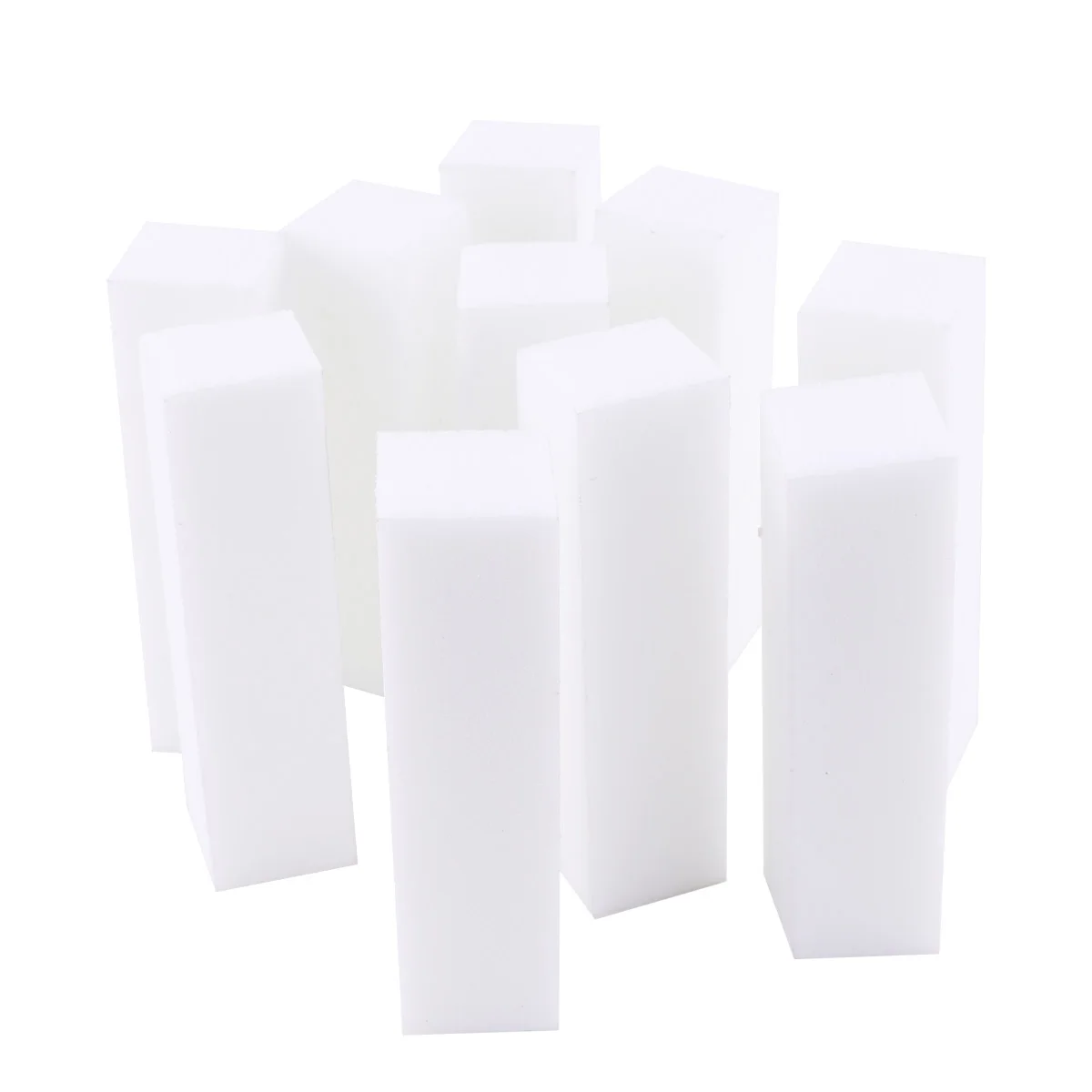 10 Stuks Nagel Schuren Spons Vierzijdig Buffer Bestand Voor Teennagel Vingernagel Vormgeven Manicure Tool Salon Thuisgebruik Nagelvijlen vrouwen