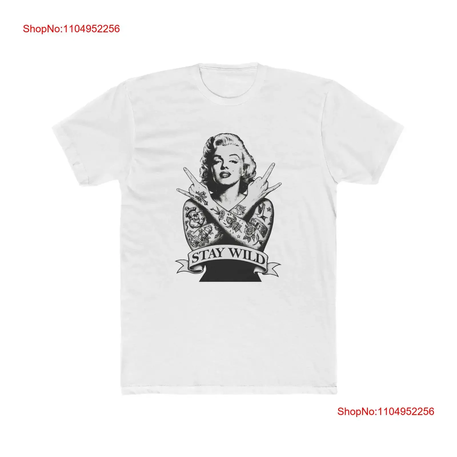 Camiseta Stay Wild de algodón estilo tatuaje Retro Riff Raff ropa informal lavada vintage Top estirado para uso diario