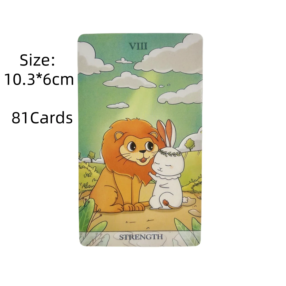 

Rabbit Tarot Cards Game Travel Edition Fortune Telling Divination Fun and Whimsical Design Time Of Magic Board Deck