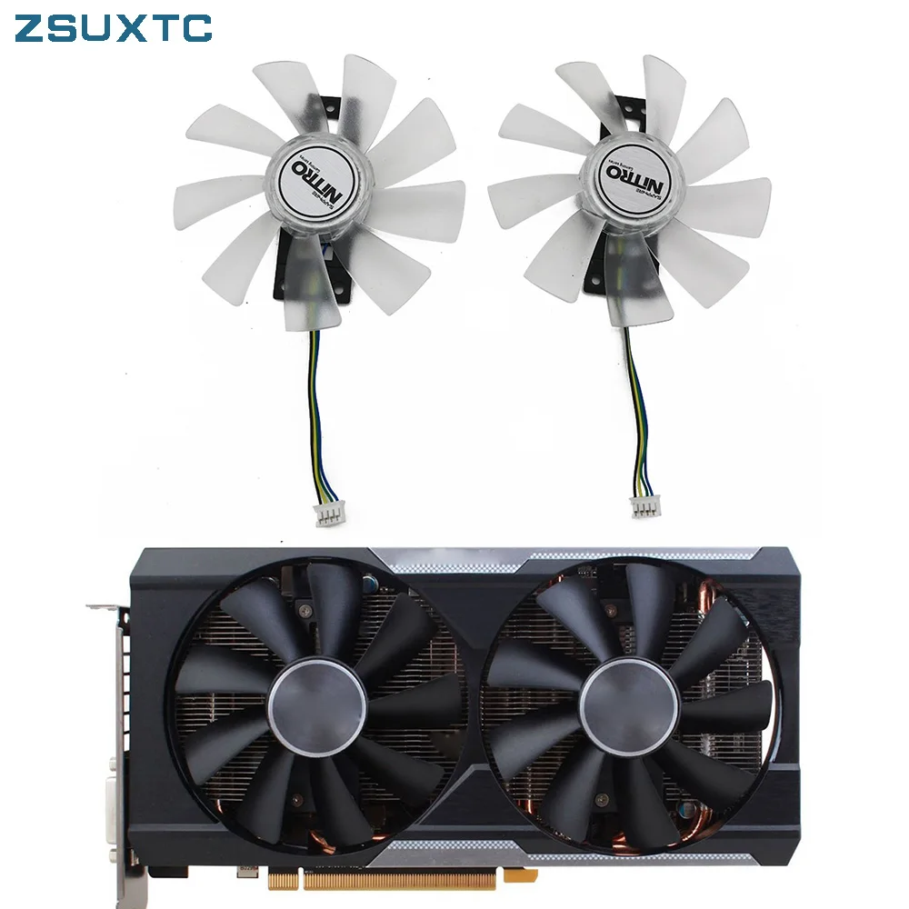 Muslim/muslimb 4pin DC 12V 0.45A R9 380X GPU Cooler per Sapphire R9 380 380X 2G/4G D5 ventola di ricambio per scheda grafica