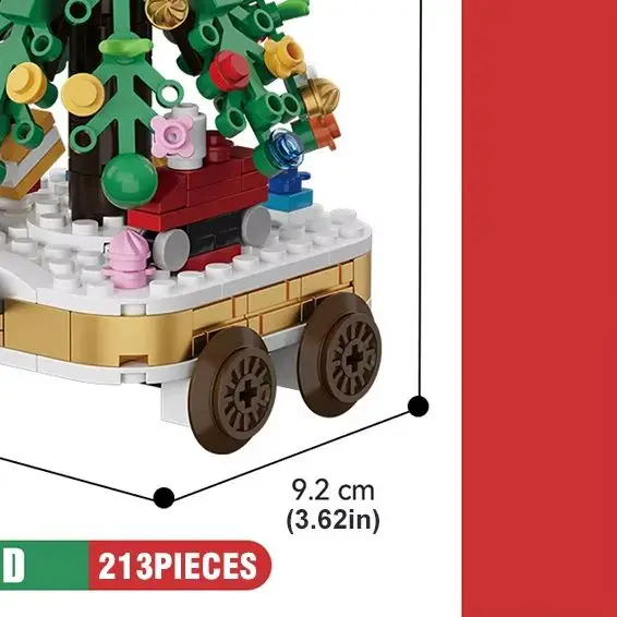 2025年クリスマスギフトDIY組み立てブロッククリスマス列車ハウスツリーそり馬車モデルマイクロブロック組み立ておもちゃ新年ギフト