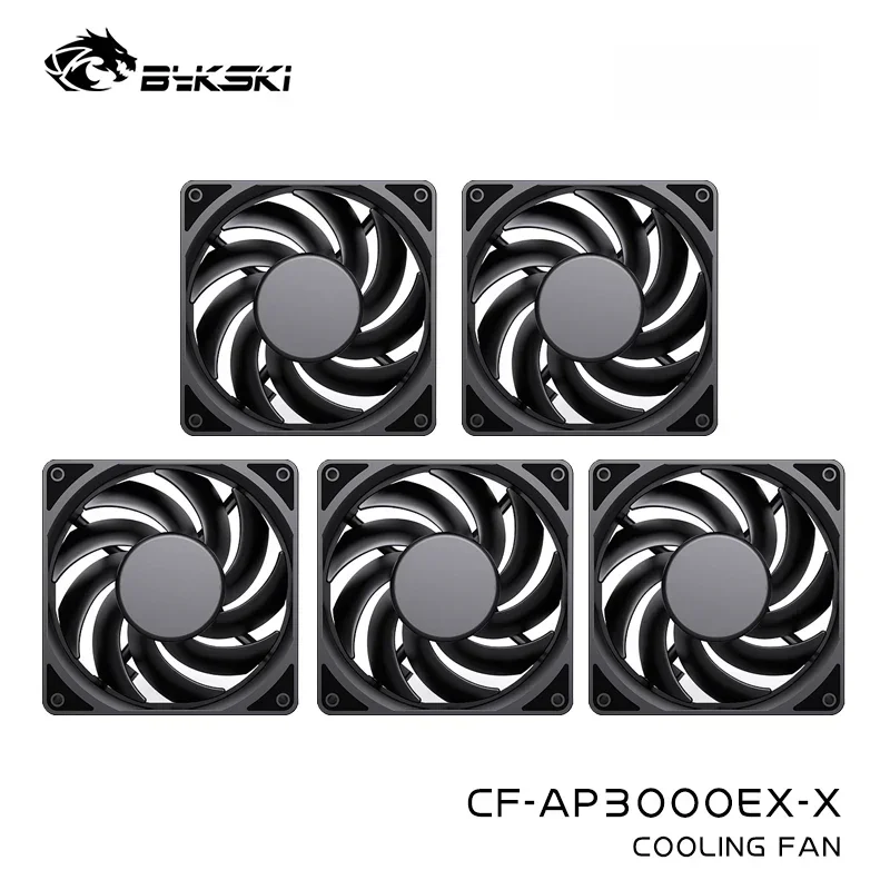 Bykski CF-AP3000EX-X 120cm 4PIN PWM Fan Powerful High Flow Computer Case ,Radiator Cooler Master Max 3000RPM ,Two Ball Bearing