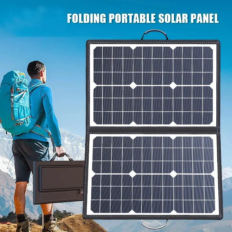 40W18V Solar Monocrystalline Folding Bag Portable Green Easy Foldable Sola