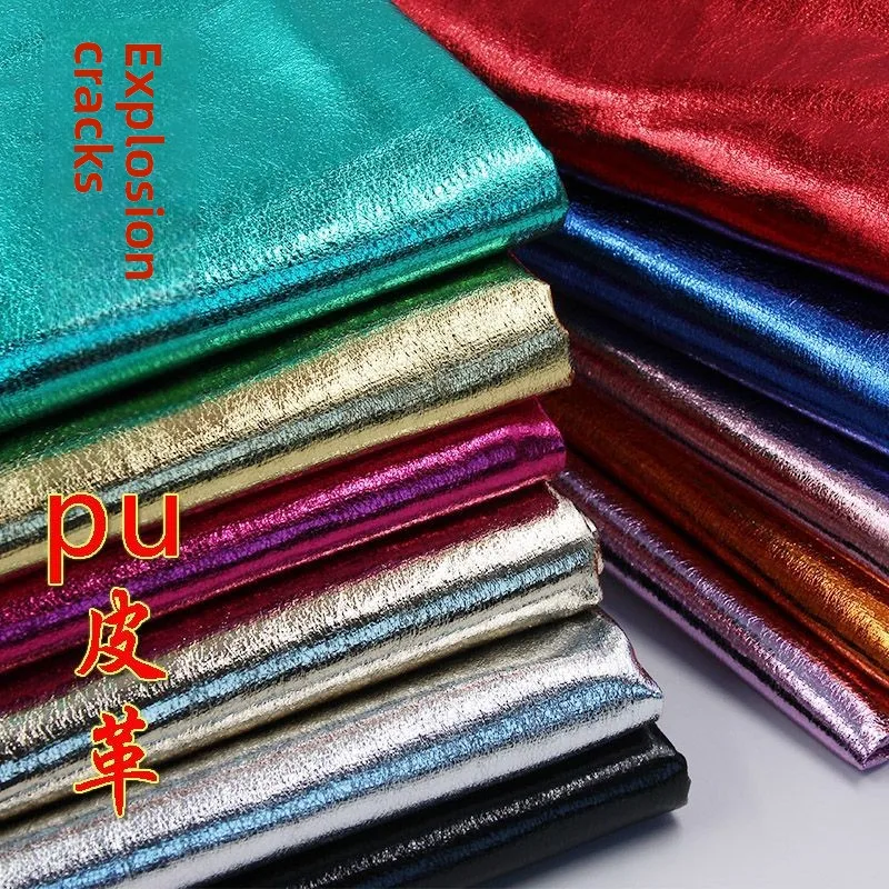 

PU Soft Water Resistant Crack Pattern Fabric for Performance Costume Bag Shoe Hat Cloth Diy By The Meter Sewing Material