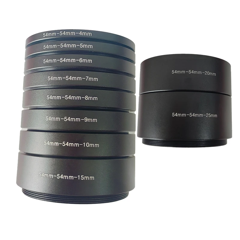 M54x0.75mm المعادن البؤري طول تمديد أنبوب أطقم 4/5/6/7/8/9/10/11/12/13/15/20/22/25/28/30 مللي متر ل As-تلسكوب التصوير الدائري