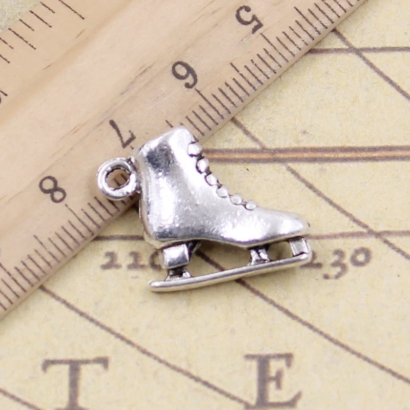 10pcs Charms Roller Skates Ski Boots 21x18x6mm Tibetan Silver Color Pendants DIY Antique Finding Making Handmade Jewelry