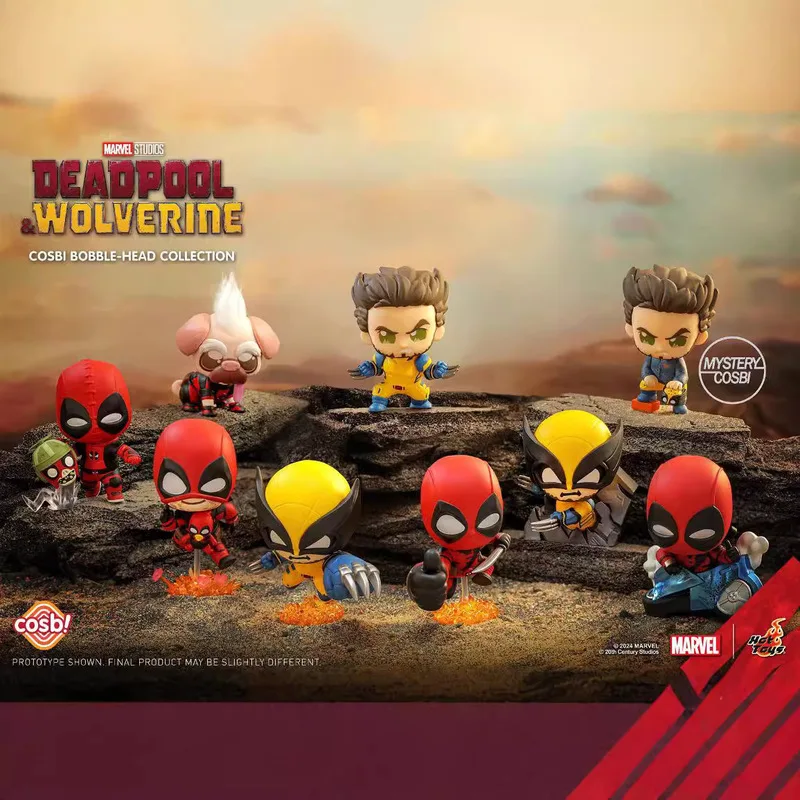 Hot Toys Deadpool 3 Cosbi Mystery Blind Box Cute Cartoon Wolverine Doll Model Figure Tabletop Ornaments Kids Toys Birthday Gift