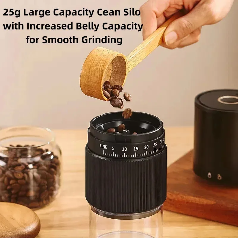 

New Portable Electric\Manual Coffee Bean Grinder Household 30 Gears Externally Adjustable Coffee Machine Rechargeable Grinders