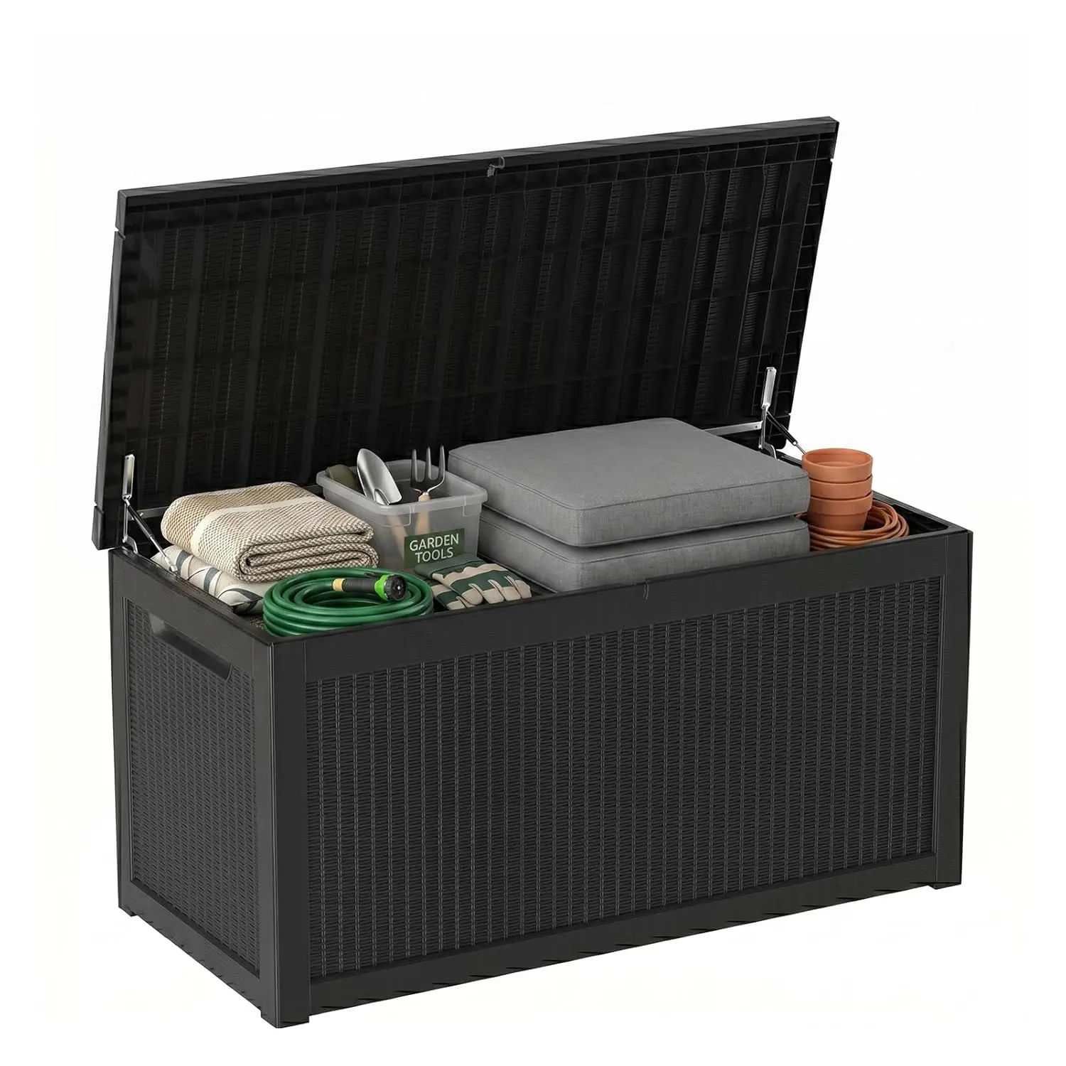 

319 Gallon Extra Large Outdoor Storage Box, Waterproof Deck Box with Lockable Lid, Resin Outside Storage Box for, Customized