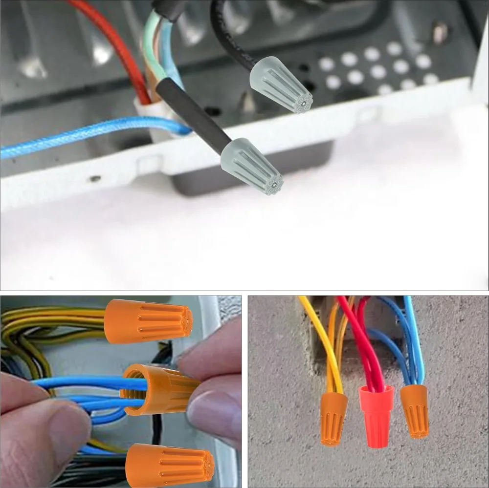 345PCS Crimping Cap Fast Wire Connector Electrical Insulated Twist Crimp Terminal AWG22-10 Nut Spring End Cap Rotating Splicing