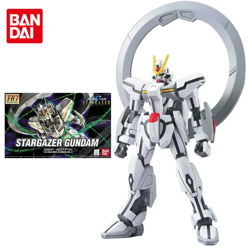 Bandai Gundam Model Kit Anime Figure HG SEED 47 1/144 STARGAZER GUNDAM Genuine Gunpla Model Action Toy Figure Toys for Children