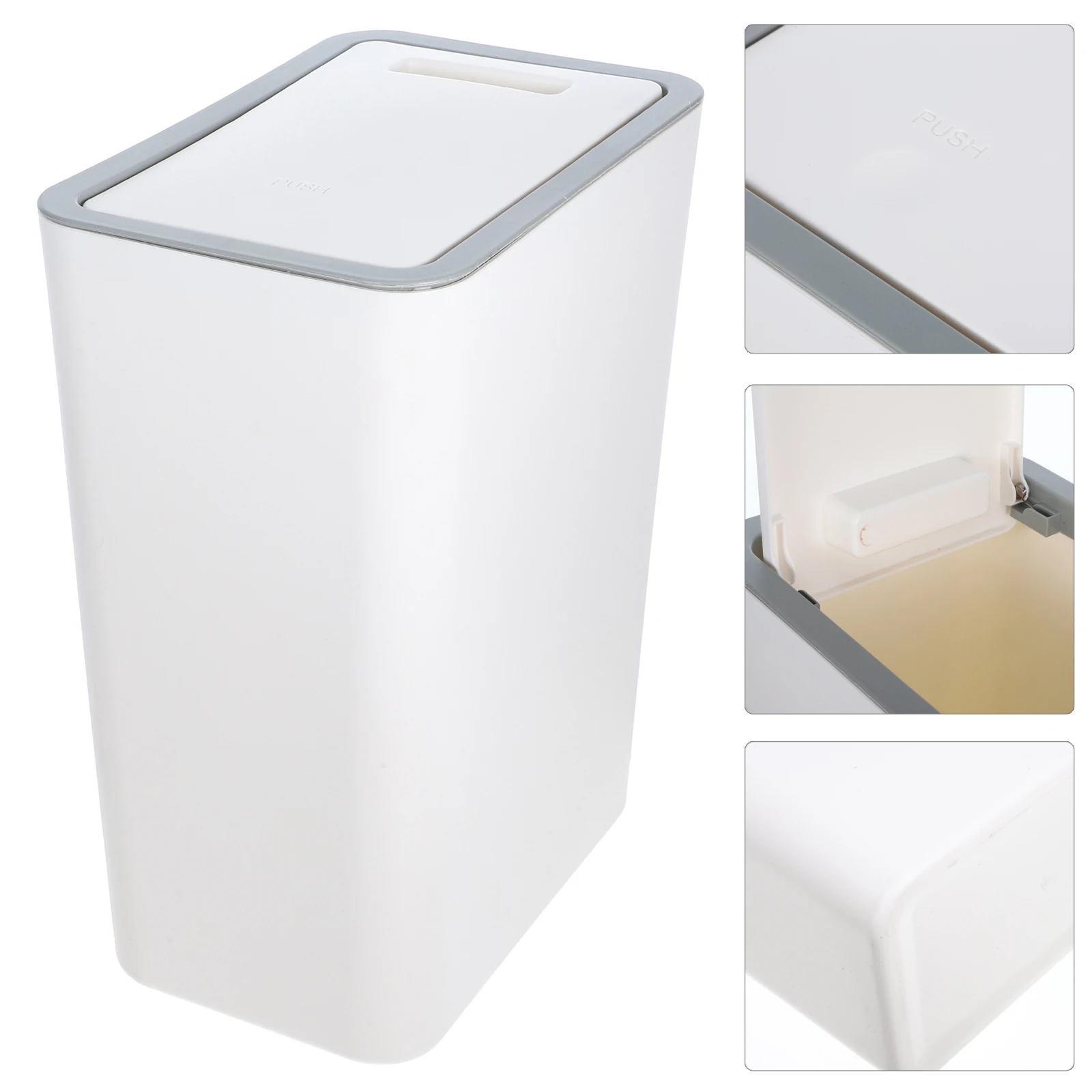 

Press Trash Can Bathroom Small Narrow Household Pp Plastic Office