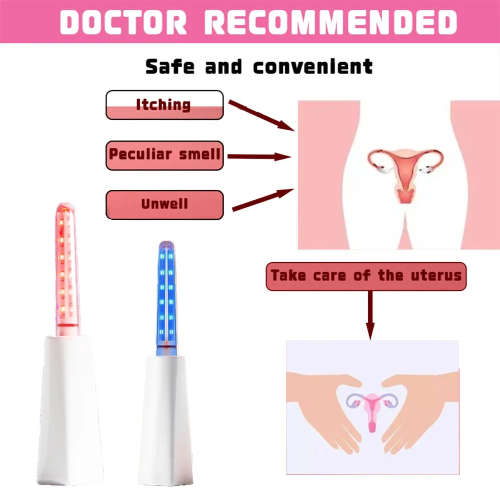 Red Blue Light Gynecology Treatment Apparatus Laser Vaginitis Therapy For Cervical Erosion Gynecological Vaginitis Treatment