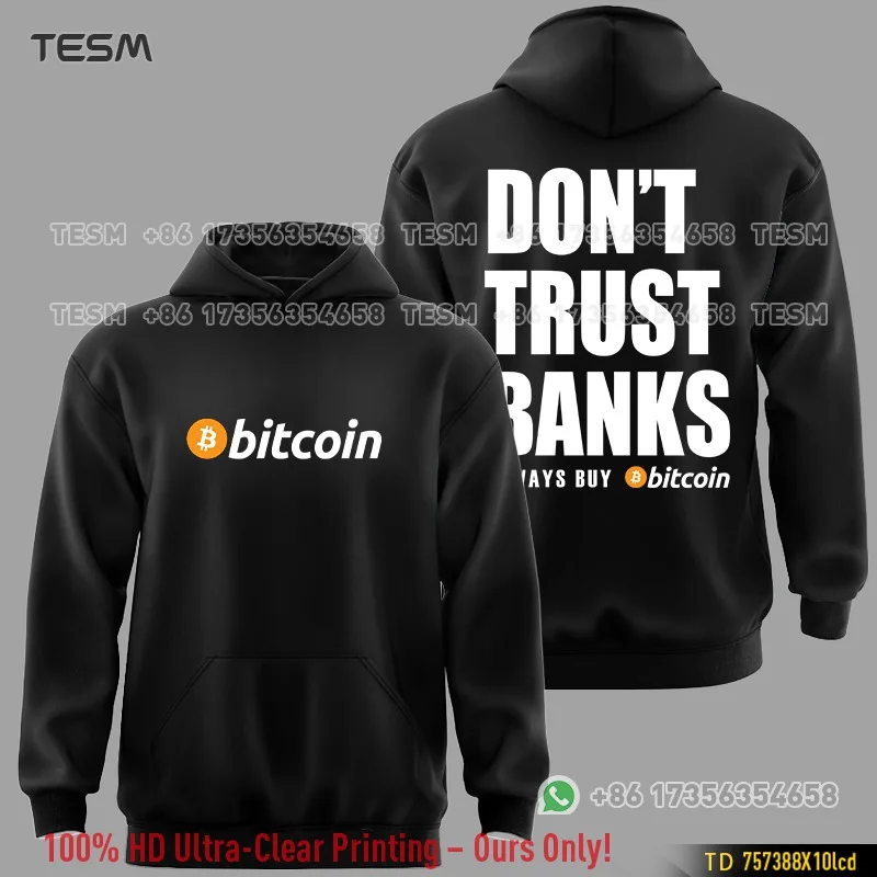 

Мужская тонкая флисовая толстовка с принтом Bitcoin, повседневный пуловер с длинными рукавами, весенне-осенний спортивный свитшот для детей и всей семьи