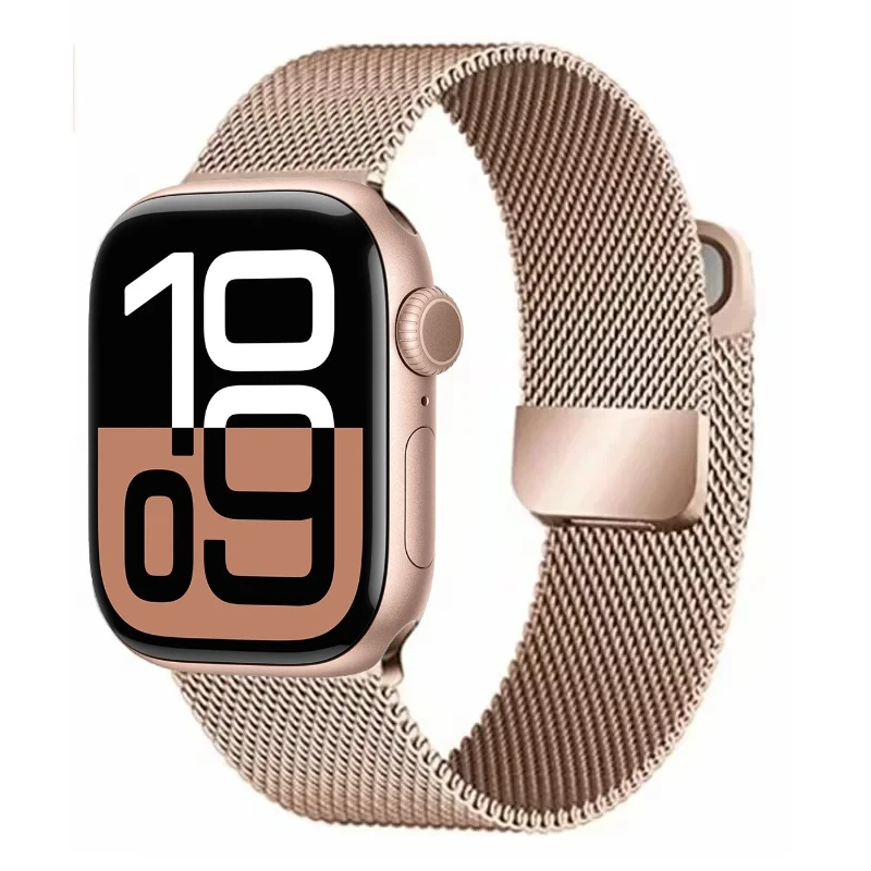 Миланский ремешок-петля для Apple Watch Ultra 3 49 мм 45 мм 44 мм 42 мм 41 мм 40 мм 46 мм Магнитный браслет iWatch 11 10 9 8 7 6 5 SE Band