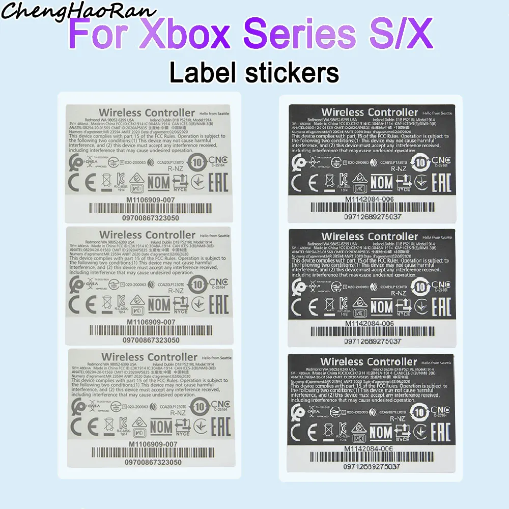 

1/2/5 Pcs Black or White Wireless Controller Back Label Sticker For Xbox Series X/S Controller Case Label Sticker