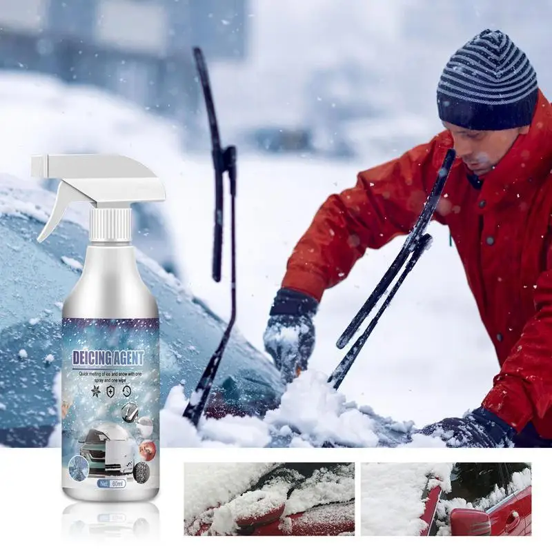 Antigel de glace de fusion de pare-brise de 60ml pour les voitures dégivreur Spray Protection contre le gel serrure dégivreur dégivreur voiture neige antigel liquide